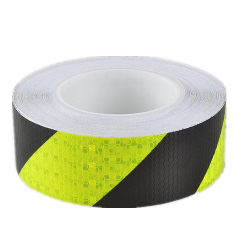 Yellow Black Twill Reflective Tape 5cm*25m Car-Styling Truck Vehicle Sticker Safety Self-Adhesive Waterproof High Reflector Film
