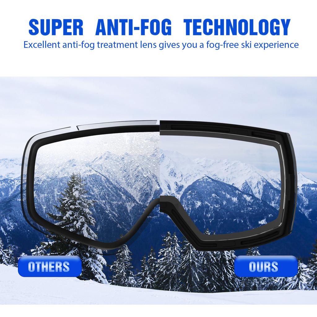 Maxjuli Ski Goggles Lens Only Winter Snow Sports with Anti-fog for Men Women Youth Skiing Skating mask ONLY LENS FOR M6