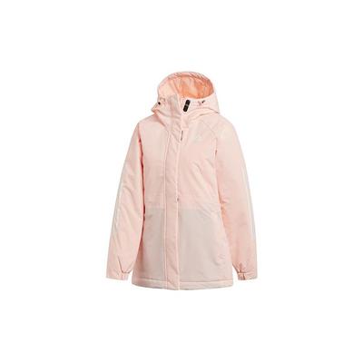 Adidas Повседневная спортивная куртка с капюшоном из хлопка зимние куртки унисекс розового цвета FT2594