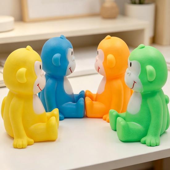 Squeaky Monkey Squeeze Toy with Realistic Sound Soft TPR Fidget for Stress Relief Cute Animal-Shaped Decompression Gadget for Kids Adults