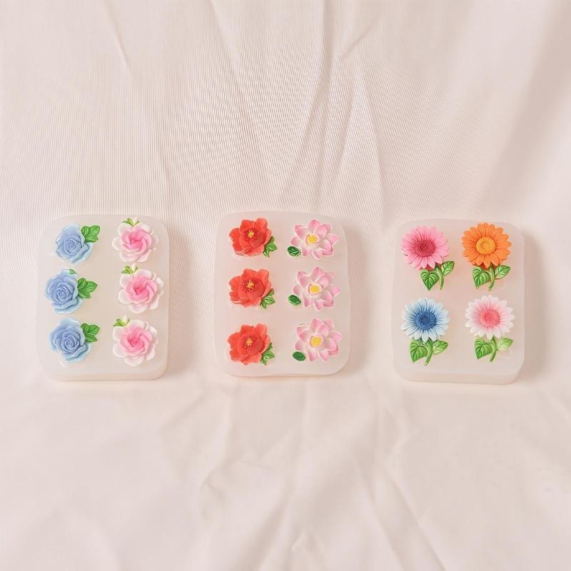 Food Grade Silicone Floral Mold For Resin Clay Plaster Cake Decoration Creation Sunflowers Flowers Flower Embossing Tool