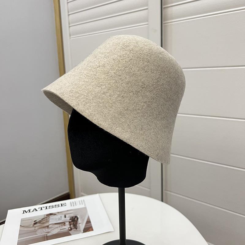 80% шерсть австралийского мериноса женские осенне-зимние литературные складные модные теплые панамы