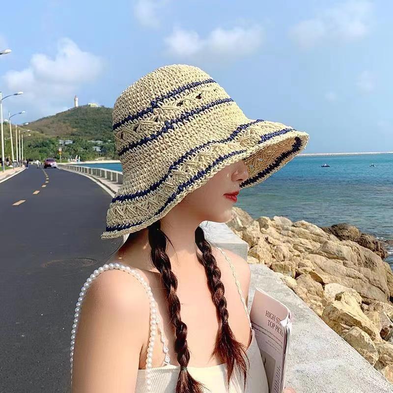 Соломенная шляпа производство солнцезащитный козырек солнцезащитный крем путешествия отпуск универсальная складная соломенная шляпа весна новая шляпа женщины