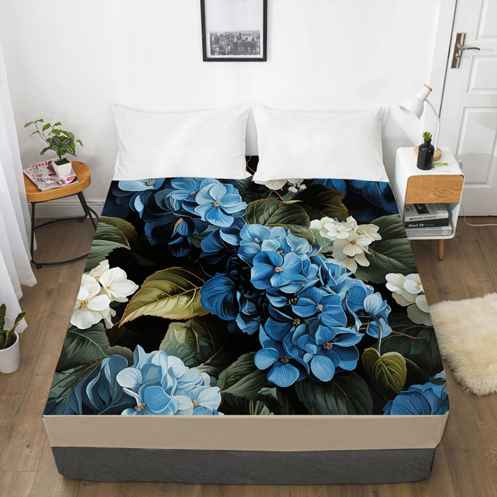 Простыня с 3D-принтом и цветочным узором, простыня с принтом, чехол для матраса, простыня, домашний текстиль, постельное белье, один предмет