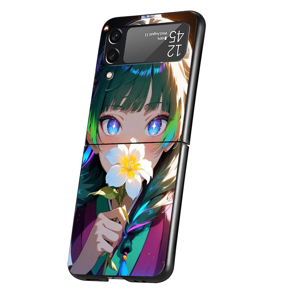A-Apothecary D-Diaries Anime Cover Phone Case For Samsung Galaxy Z Flip 7 6 5 4 3 5G Flip7 Flip6 Flip5 Flip4 Flip3 Black Fundas