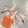 New In Metal Frame Vintage Anti Blue Light Cat Eye Glasses Women Luxury Brand Designer Popular Myopia Prescription Optical Frame