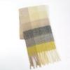 Imitation Cashmere Scarf for Women Winter Warm Thickening New Solid Color Scarf for Men Thick Tassel Woolen Scarf