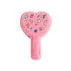 Mini Portable Love Hand Mirror Compact Plush Handle Handheld Mirror Cute Heart-shaped Makeup Tool Women