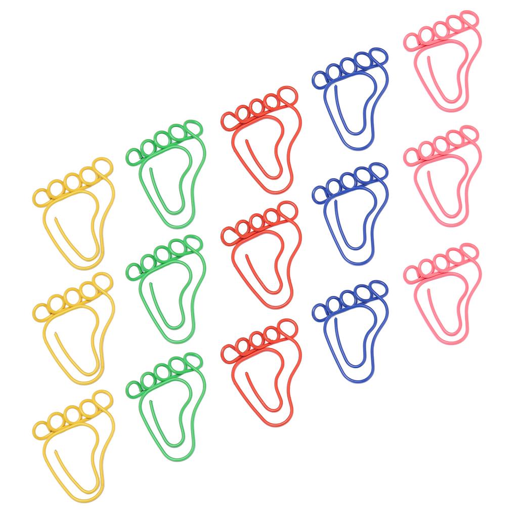 100 шт. Скрепки для бумаги Footprint с повышенным сопротивлением скольжению, металлизированные скрепки для Scra