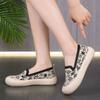 Spring and Autumn 2024 New Outwear Solid Color Oversized 42 Shallow Cut Shoes Women's Knitted Comfort Flat Shoes Woman
