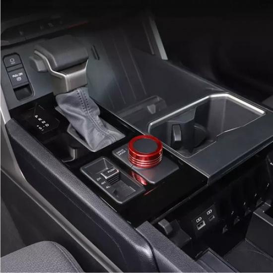 Alloy Red DRIVE MODE Adjust Knobs Ring Cover for Toyota Tundra -2024