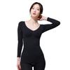 Классическое утягивающее нижнее белье Power Shape с длинным рукавом для женщин черного цвета [Lucien],