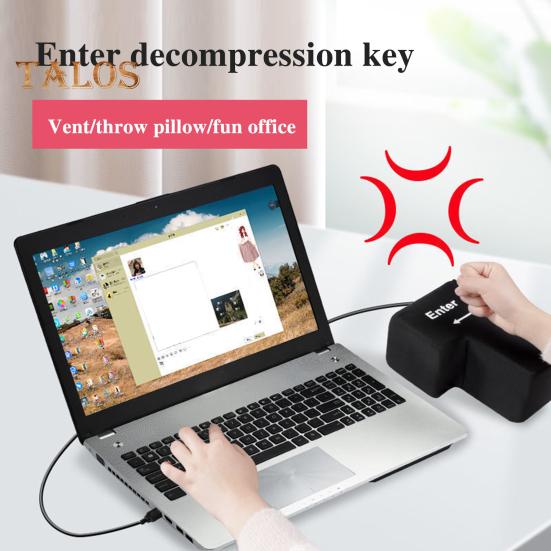 Большая кнопка Enter, питание от USB, антистресс, большая кнопка Enter, игрушка, эргономичная подушка с кнопкой Enter, губчатая подушка, украшение для рабочего стола