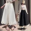 Flower Patchwork Wide-Leg Pants Women New Model Forest Style Sweet Straight Casual Pants