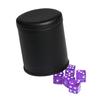 Leatherette Dice Cup with Felt Backing, Quiet Shaker for Yahtzee, Farkle, Liars Dice, and Board Games