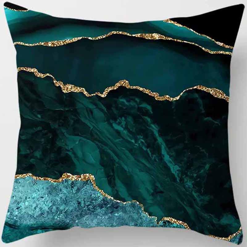 Квадратная наволочка с принтом зеленого цвета, украшение для дома, чехол на подушку для автомобильного дивана