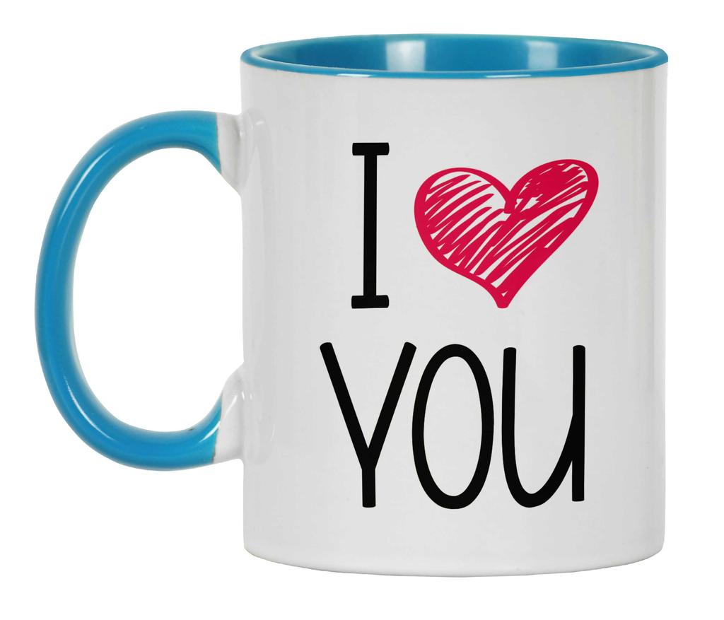 Inkdotpot Керамические кофейные кружки I Love You на 11 унций. Кофейные кружки отлично подходят для жениха, невесты, подарка на помолвку, холостяка и девичника.