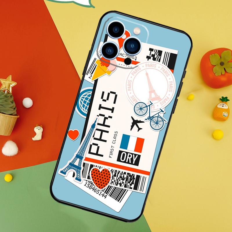 Кейс для iPhone 15 16 11 13 12 14 Pro Max Mini X XR XS 7 8 Plus в виде посадочного талона на рейс в Токио, Задняя крышка