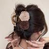 Caro 3D Rose Hair Claw Clip - 2024 High-End Floral Shark Clip for Women, Elegant Headwear
