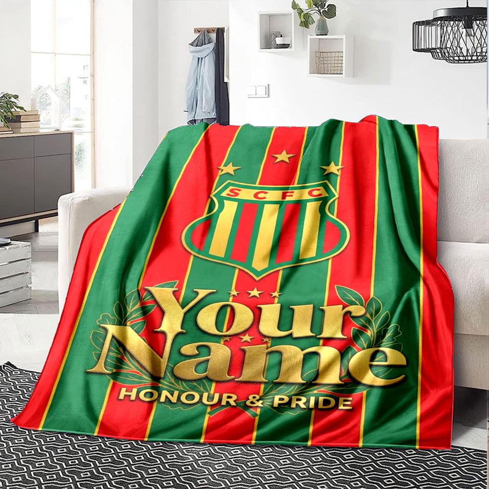 Name Custom SAMPAIO CORREA-RJ Print Flannel Blanket High Quality Warm Comfortable Cover for All Seasons Perfect for Gifts Home Decor