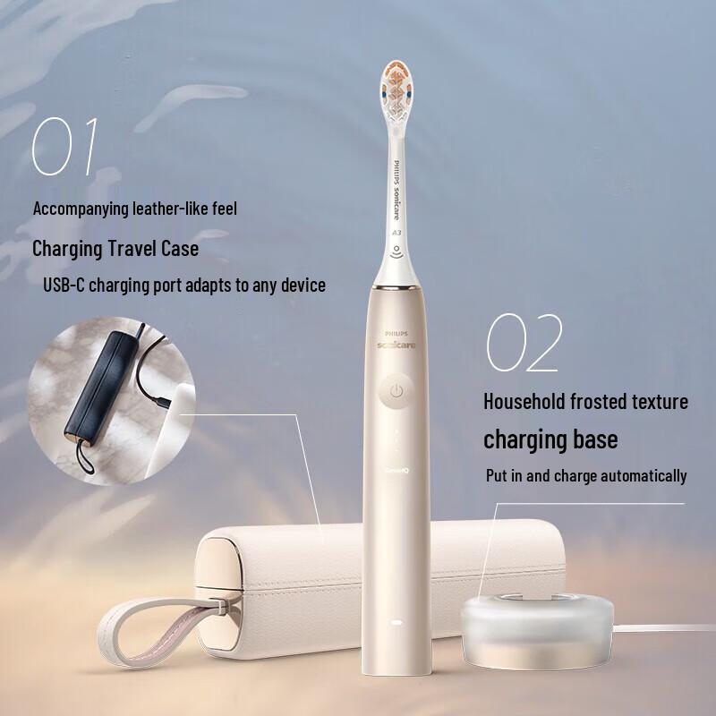 Philips Электрическая звуковая зубная щетка DiamondClean AI Smart Sonic HX9996 с китайской вилкой (адаптер в комплекте)