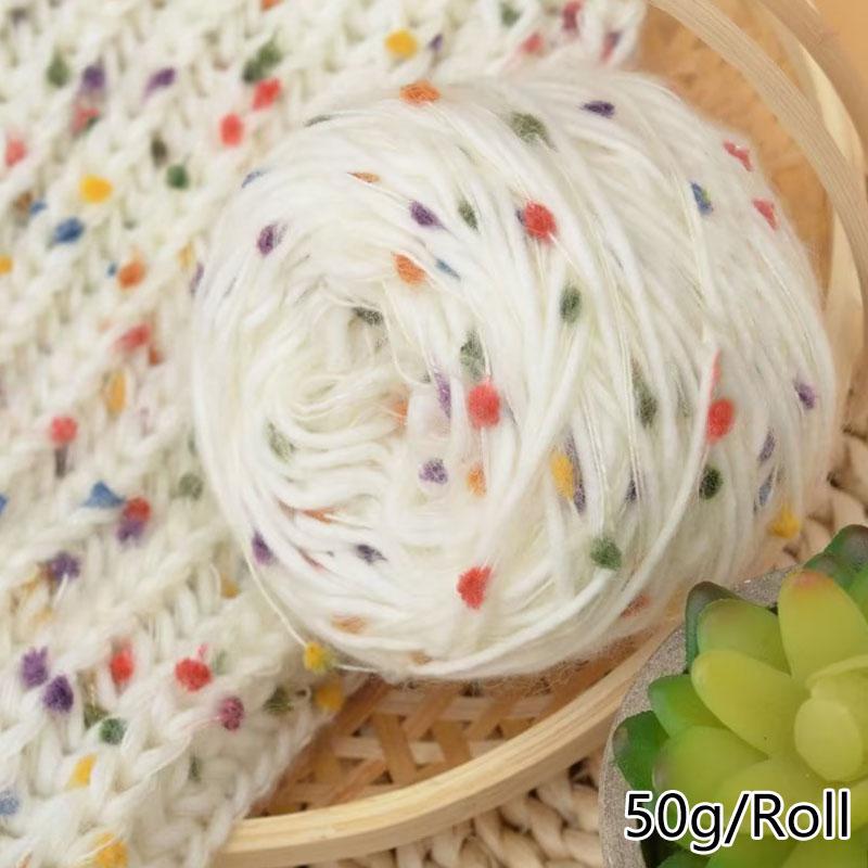 50g/Roll Knitted Craft Thick Thread Knitting Yarn Colorful Scarf Sweater DIY Mohair Yarn Wool Yarn
