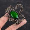 Green Fire Labradorite Pendant Copper Wire Wrapped Pendant Rabbit Design Pendant Handmade Gemstone Pendant Copper Jewelry Anniversary Gifts