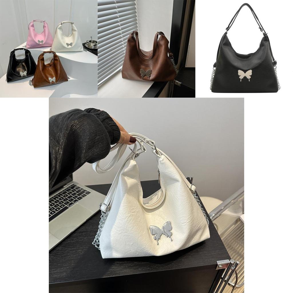 Chic Seam Stitching Tote Bag For Women 2024 Spring New Fashion Commuter Shoulder Bag
