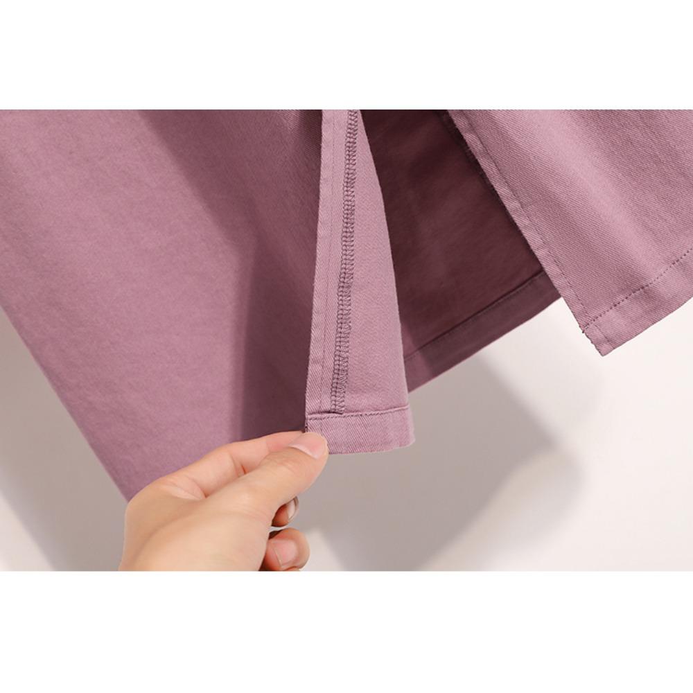 DIMANAF 2025 Большие размеры Новые весенние эластичные хлопковые юбки женские А-силуэта модная свободная юбка с высокой талией винтажное макси