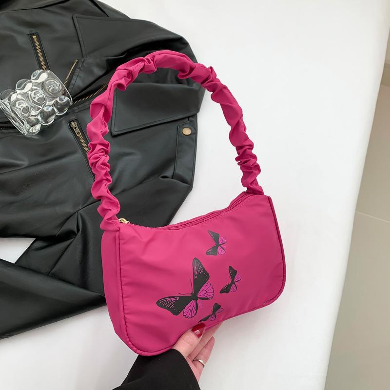 Модная и простая темпераментная плиссированная сумка на весну, новая высококачественная сумка на одно плечо подмышкой, сумка корейской версии