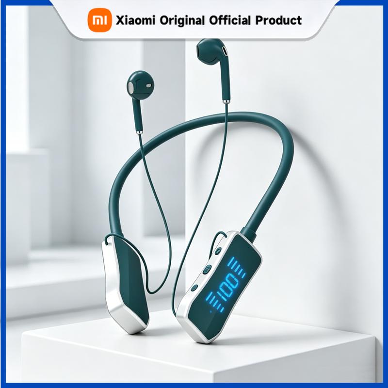 Xiaomi Светодиодный дисплей Стерео Беспроводные Bluetooth-наушники Магнитные наушники с шейным ободком Гарнитура Спортивные Игровые гарнитуры Шумоподавление