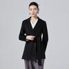 Women's Elegant Double-Sided Wool Coat with Notched Lapel, Perfect for Autumn/Winter