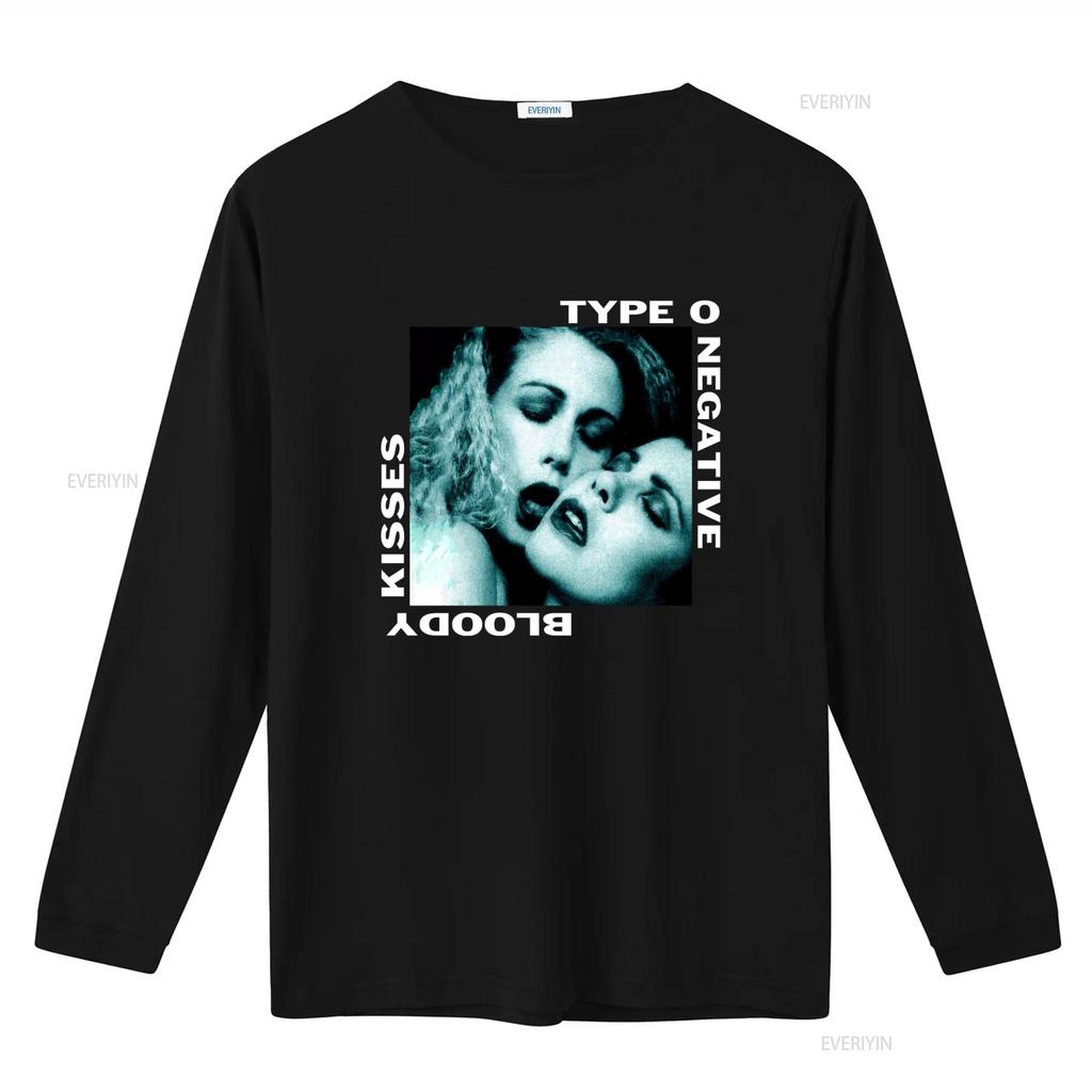 Тип O Negative 1993 Bloody Kisses Ретро Группа Тур Футболка Черный Принт S 2345Xl винтаж Стиранная Повседневная Слегка Дышащая