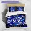 Portsmouth FC Printed 3PCS Bedding Set Breathable Duvet Cover with Pillowcases Decorative Bed Linen for Bedroom Home