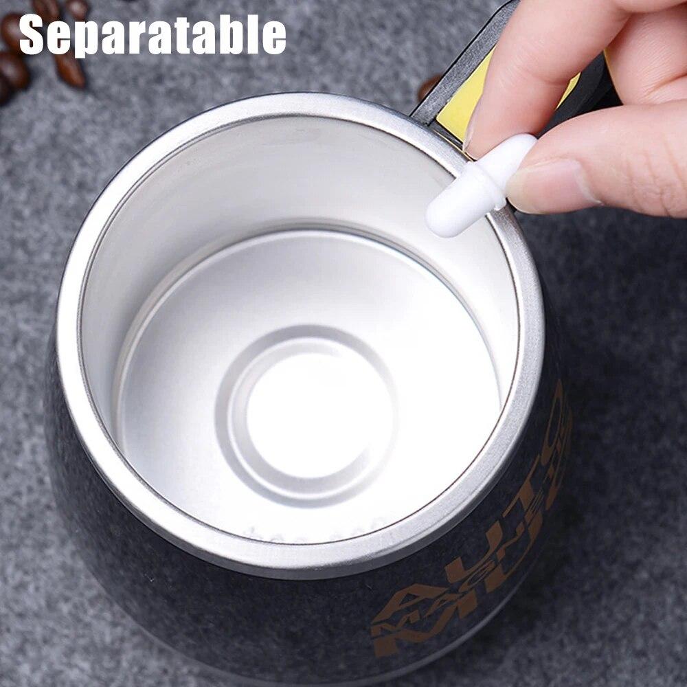 Термоблендер, новая чашка для смешивания кофе и молока, нержавеющая сталь, автоматический самоперемешивающийся умный миксер, магнитная кружка 400 мл