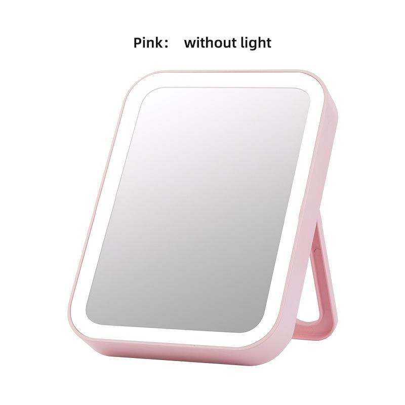 Светодиодное косметическое зеркало с сенсорным экраном, вставным выключателем и подсветкой, портативное складное косметическое зеркало