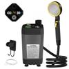 Camping Shower Pump RV Outdoor Shower Kit Camp Shower W/full Screen Intelligent Digital Display Adjustable 6000mAh Shower Kit