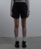 CHICKS Knitting-Like Track Shorts Charcoal