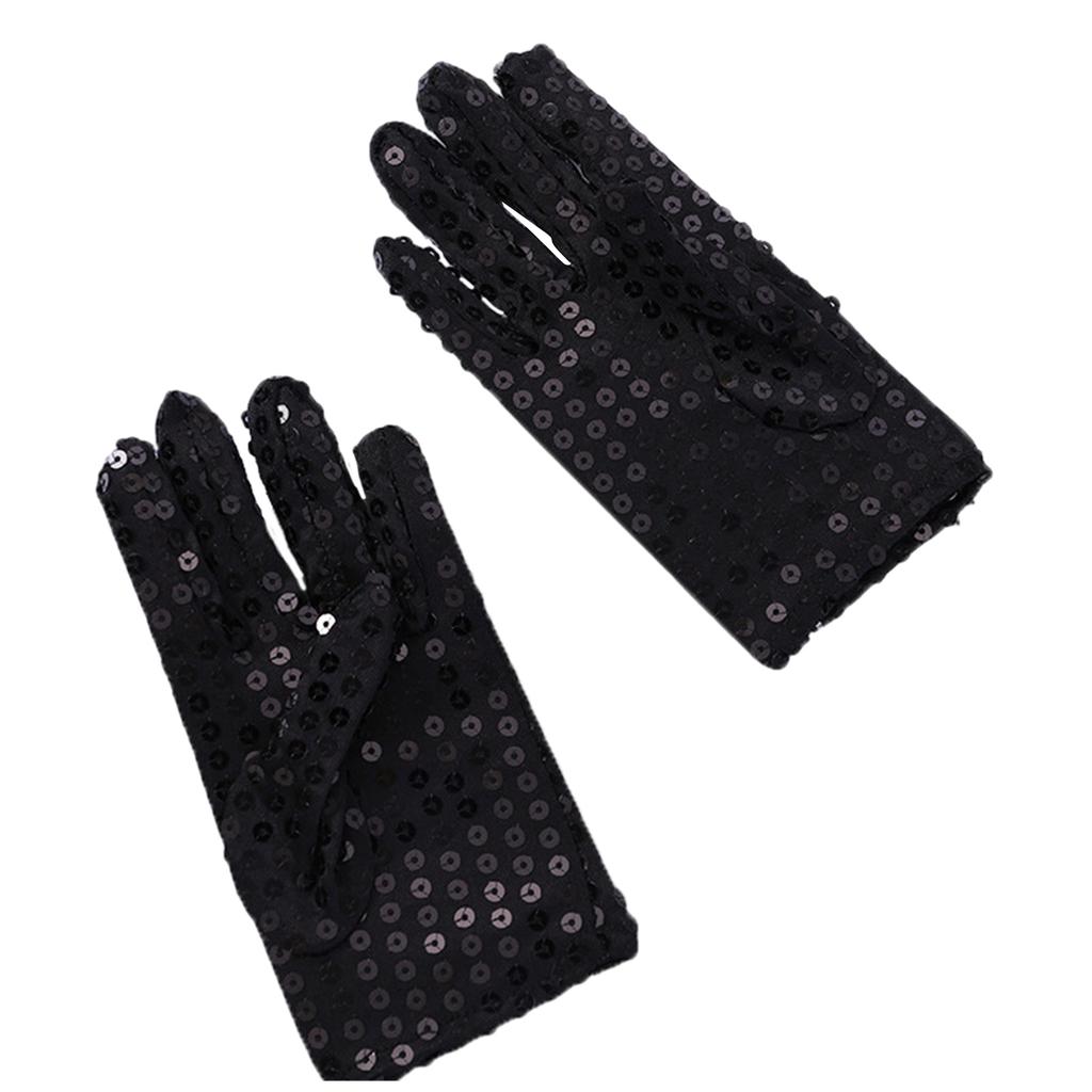 Детские блестящие перчатки с пайетками, легкие перчатки с полными пальцами, перчатки для пения, блестящие перчатки для танцев для рождественской вечеринки