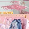 5/10/20шт. Розовая вешалка для одежды Love, бытовая симпатичная нескользящая сушилка для взрослых детей, многофункциональные прочные органайзеры