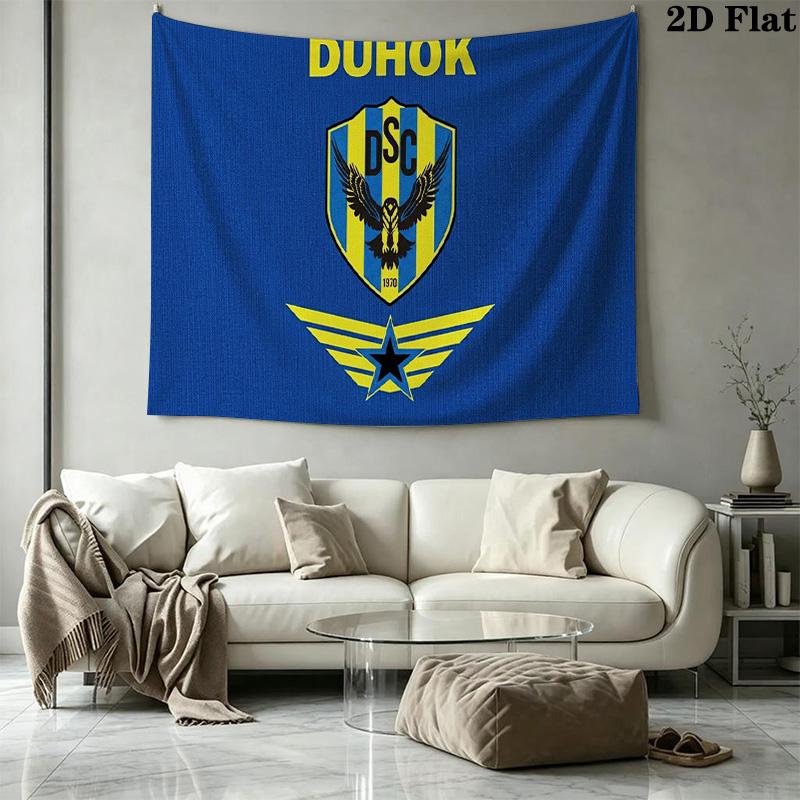 DUHOK SC Logo Wall Tapestry Aesthetic Wall Hanging Printed Fabric Blanket Decorative Tapestries for Bedroom Living Room Home Decor
