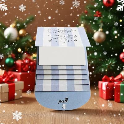 Книжечка подарочных карт на Рождество Ручная работа Счастливого Рождества Книжка подарочных карт Выдвижной дизайн DIY Вау Держатель для карт Памятный подарок на праздник Рождественская вечеринка