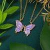 2Pcs/Set Sister Pendant Trendy Corruption Resistance Alloy Fashion Butterflies Wing Friendship Necklace Daily Life