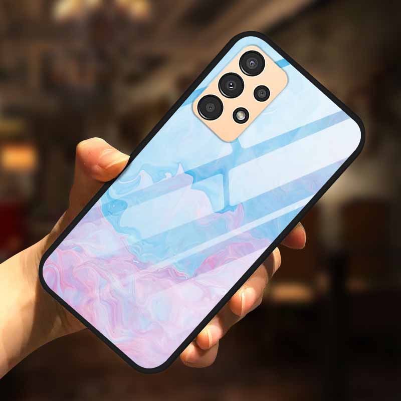 Чехол для Samsung A13 A23 A52 A72 4G M52 A52S 5G Роскошный Закаленное Стекло Жесткая Задняя Крышка для Samsung Galaxy A13 4G Чехлы для Телефона Capa