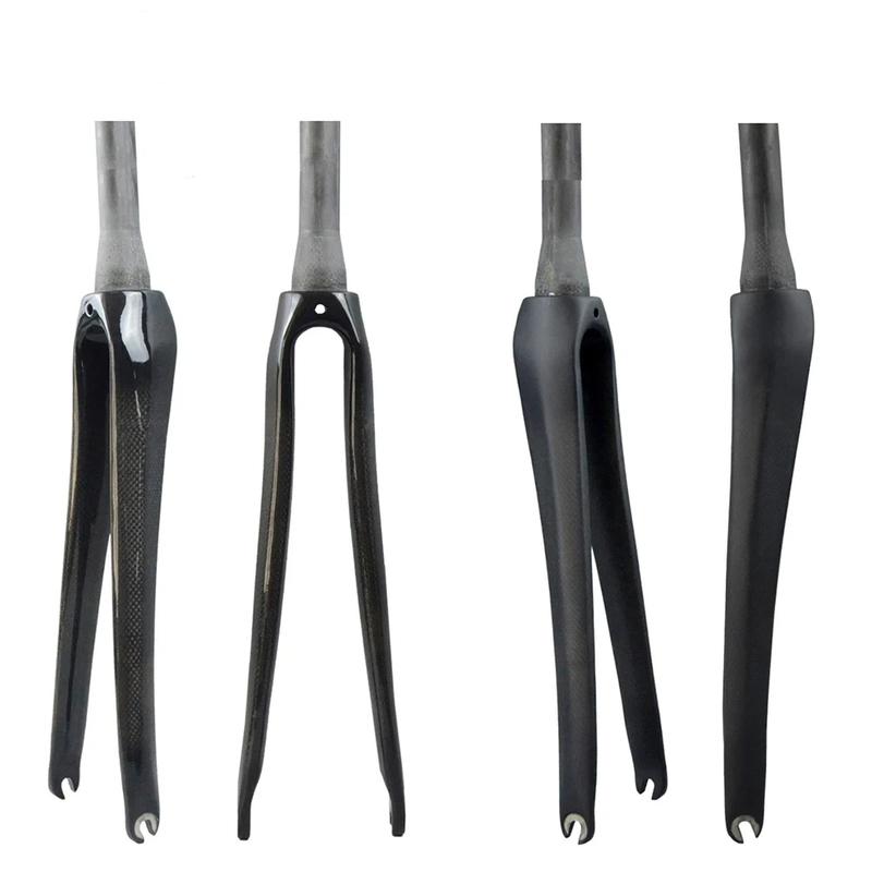 Carbon Road Bike Fork Bicycle Parts Brake 700c Wheel Barrel Axis Fork 28.6mm 3k Gloss Matte Bicycle Accessories  QC377