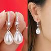 Exquisite Silver for Women Water Drop Earrings Oval Earrings Anniversary Jewelry Earrings Christmas Gifts