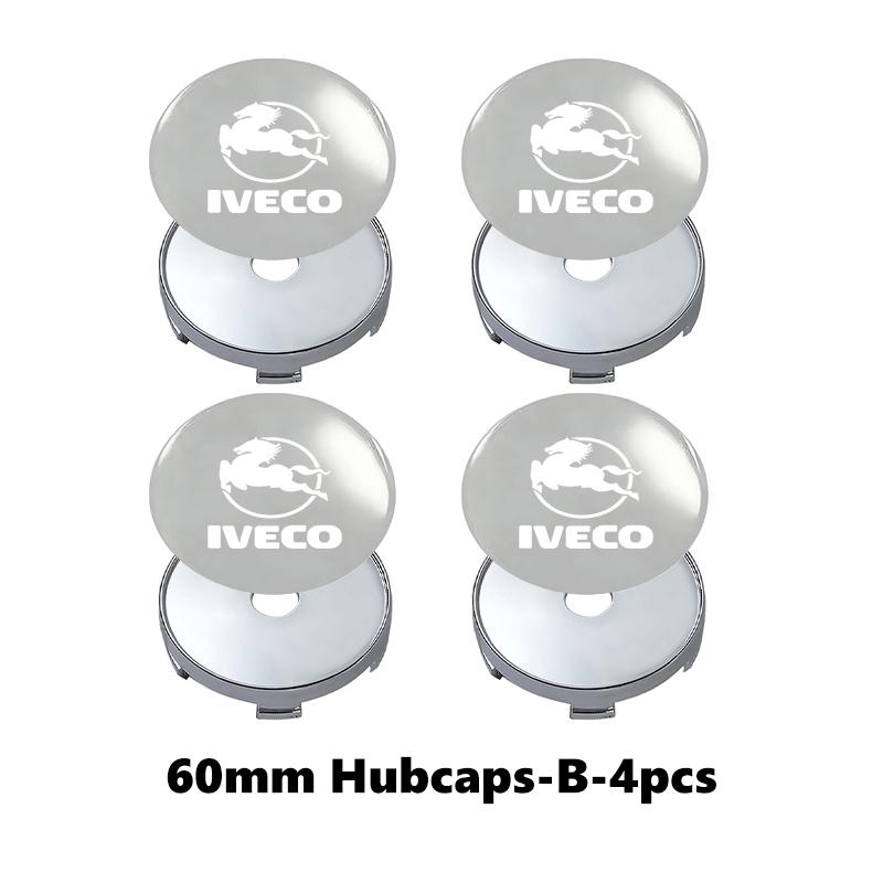 Car Styling Logo Auto Wheel Hub Center Caps Sticker Rim Cover For IVECO Daily Van Chassis Cab e-Daily Eurocargo 4x4 T-Way Rigid