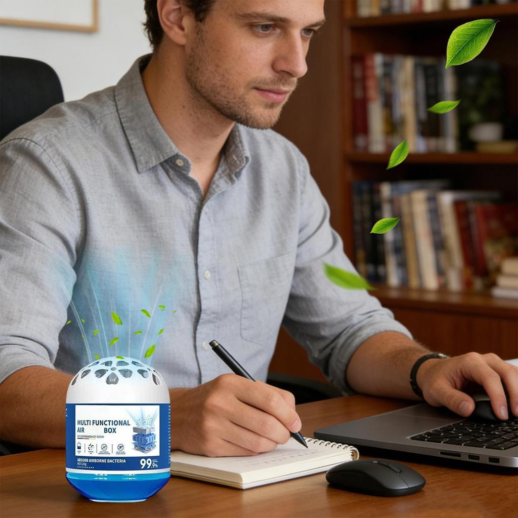 multi-functional air purifier and dust Cleaner Box, automatic dust collection, plant-based formula, no electricity required