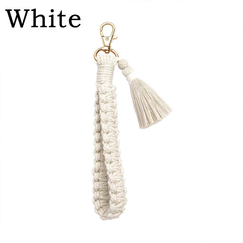 1 шт. Брелок с кисточкой Модные аксессуары Брелок для ключей автомобиля Ручное плетение Брелок Креативный брелок Женские брелки