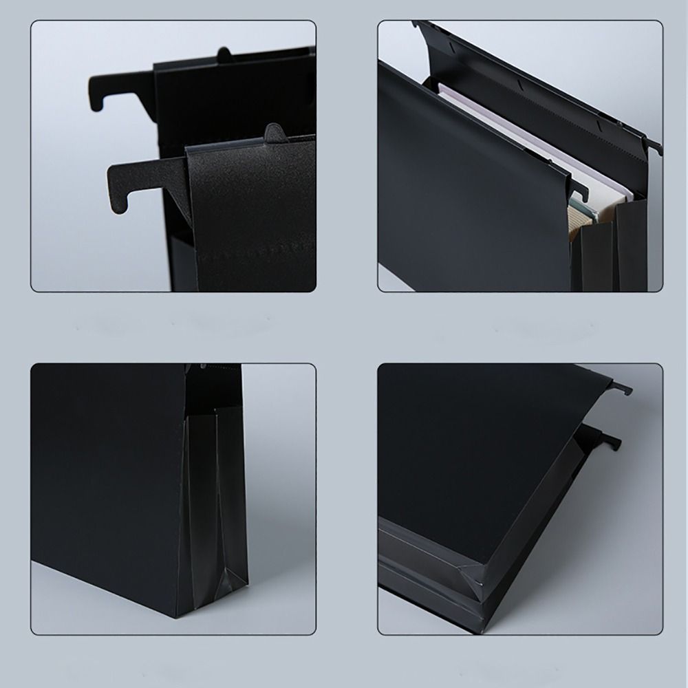 Side Expandable Design Hanging Folder PP Data File Bag Stationery Binder Contract Clamp